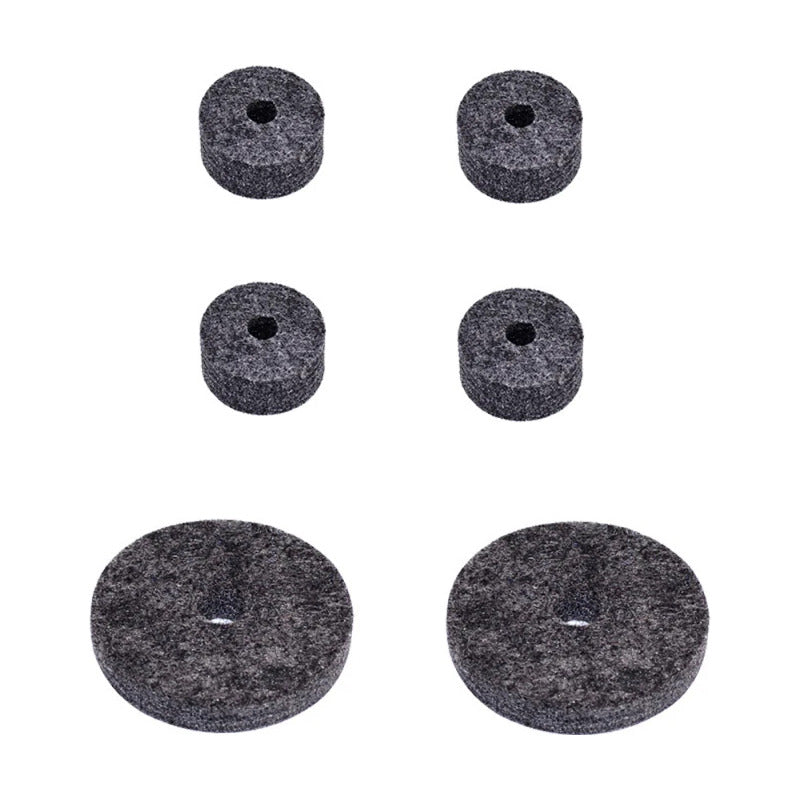 KIT 6 FIELTRO FELPA AJUSTE BASE PLATILLOS BATERIA SET CYMBAL PLATEADO