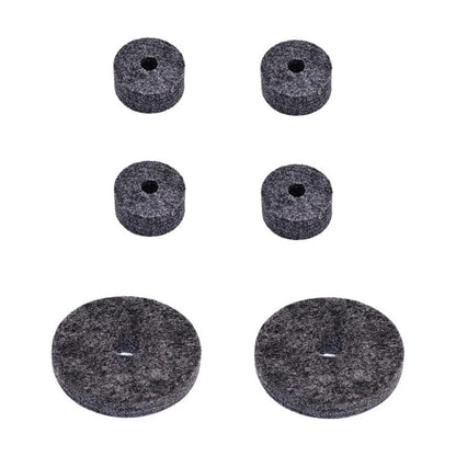 KIT 6 FIELTRO FELPA AJUSTE BASE PLATILLOS BATERIA SET CYMBAL PLATEADO