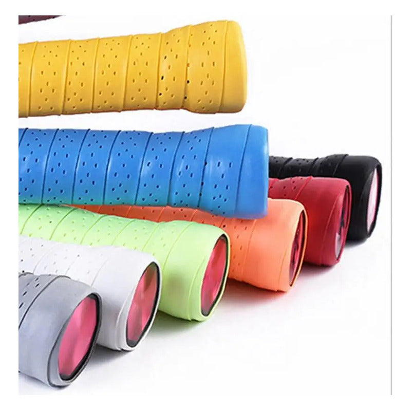 BANDA ANTIDESLIZANTE MANGO RAQUETA TENIS SQUASH CAÑA PESCAR AMARILLO 2.4