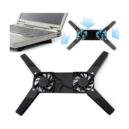 VENTILADOR DOBLE COOLER PLEGABLE PORTATIL USB NEGRO NA