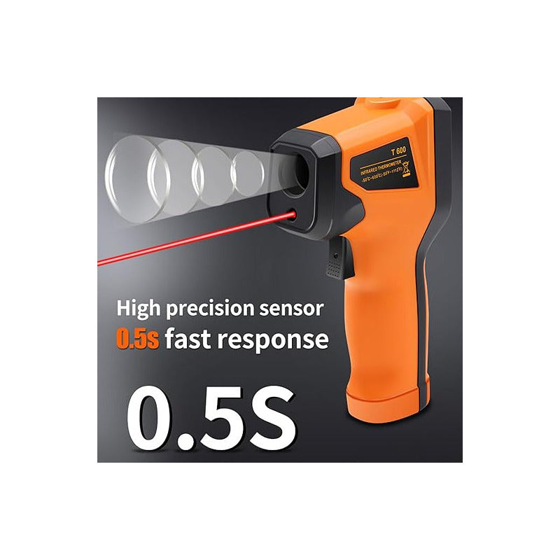 TERMOMETRO DIGITAL INFRARROJO INDUSTRIAL LASER -50° | 600°C