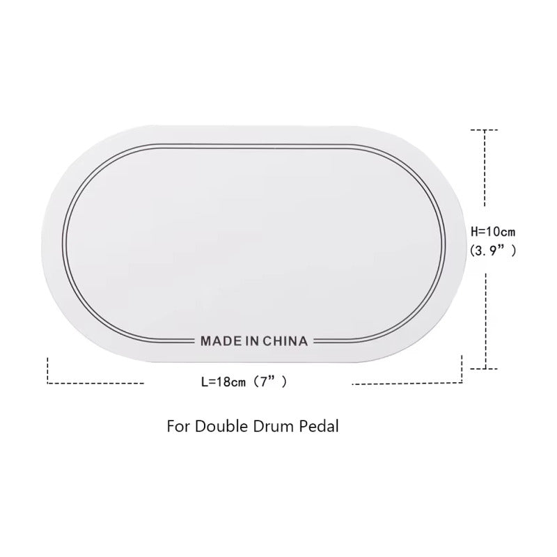 PARCHE DOBLE BOMBO PEDAL BATERÍA ACÚSTICA REDUCTOR SONIDO BLANCO