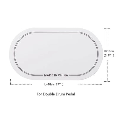 PARCHE DOBLE BOMBO PEDAL BATERÍA ACÚSTICA REDUCTOR SONIDO BLANCO