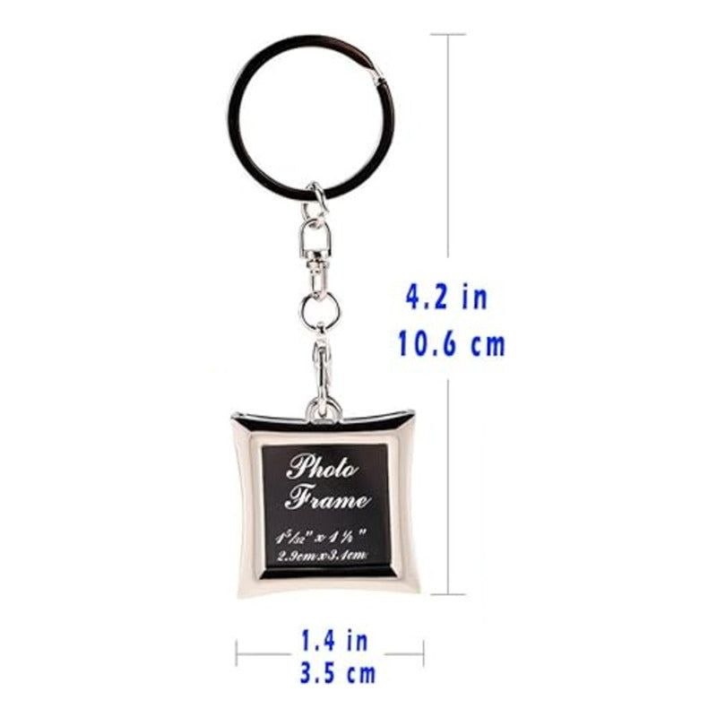 LLAVERO PORTARETRATO ESTRELLA METAL FOTO HIJO MASCOTA MAMÁ PLATEADO