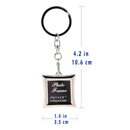 LLAVERO PORTARETRATO ESTRELLA METAL FOTO HIJO MASCOTA MAMÁ PLATEADO