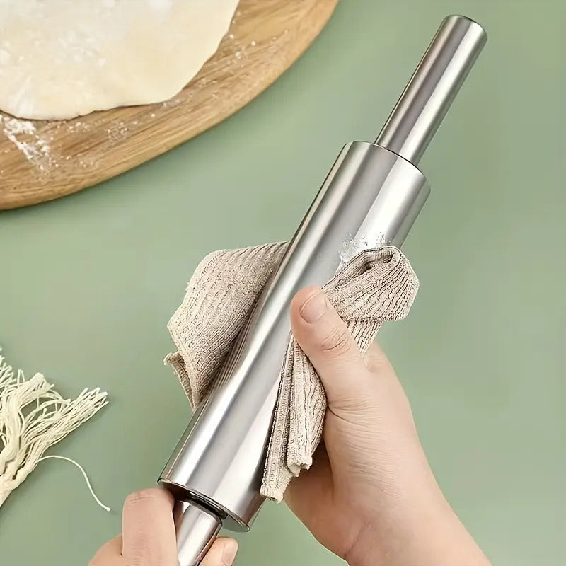 RODILLO PROFESIONAL ACERO INOXIDABLE PASTELERÍA PANADERÍA PLATEADO