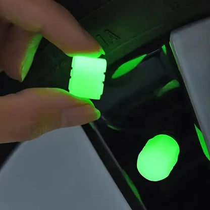 JUEGO TAPA VÁLVULA AIRE LLANTA NEUMÁTICO FLOURESCENTE BRILLA