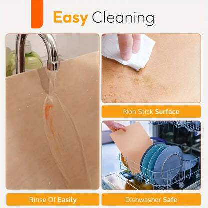 HOJA TEFLÓN 40X30 CMS SUBLIMACIÓN COCINA PLANCHA CALOR HORNO MARRÓN CLARO