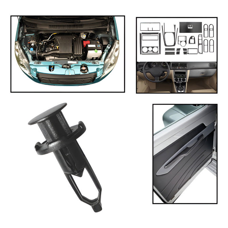 10X PIN PLÁSTICO CLIP AJUSTE CARRO RETENEDOR MOTOR REMACHE NEGRO