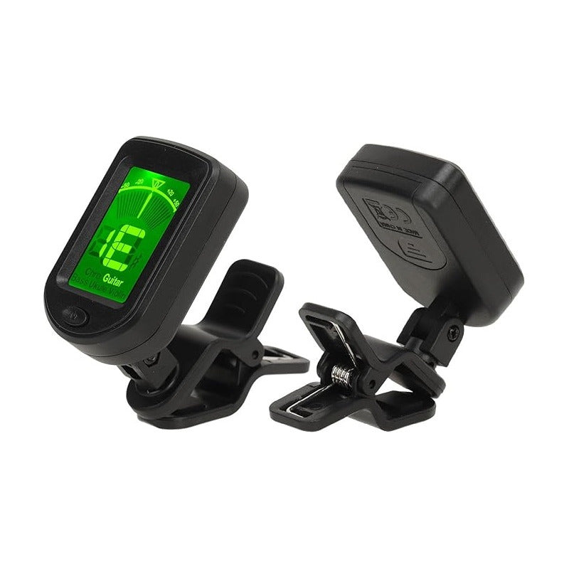AFINADOR DIGITAL LCD GUITARRA CLIP 360° VIOLIN UKELELE NEGRO