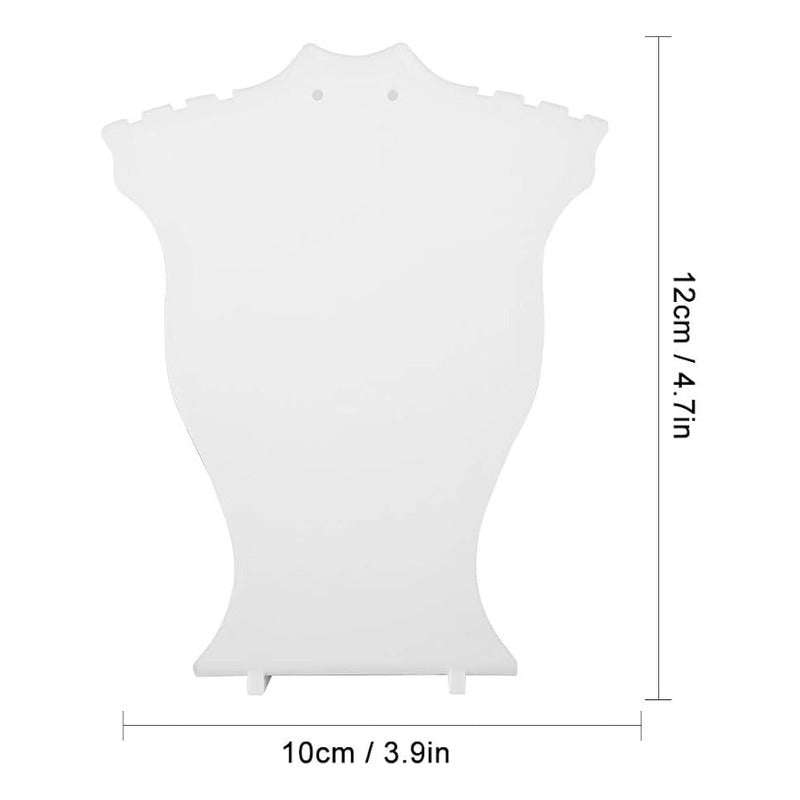 EXHIBIDOR JOYAS COLLAR ARETES PENDIENTES JOYERIA SOPORTE BLANCO