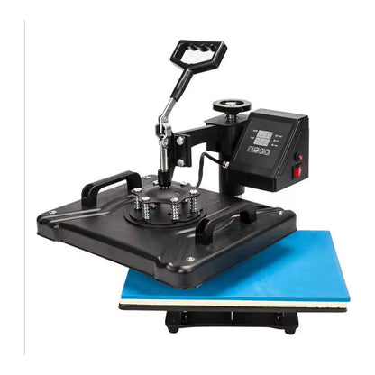 KIT MÁQUINA SUBLIMACIÓN TERMOFIJADORA PRENSA CALOR ESTAMPAR AZUL ACERO 110V