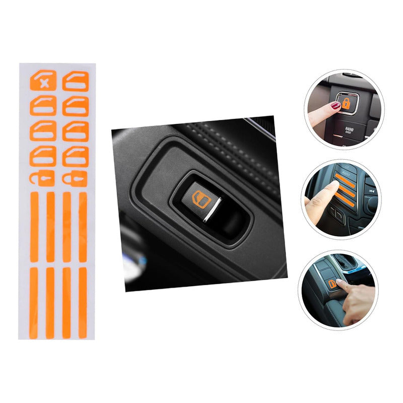 CALCOMANIA LUMINOSA ELEVAVIDRIOS FLUORESCENTE AUTOADHESIVA