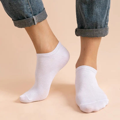 2X PARES MEDIAS TOBILLERAS BLANCAS Y GRISES CALCETINES NEGRO LISO 36-41