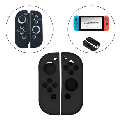 JUEGO PROTECTOR SILICONA CONTROL PARA NINTENDO SWITCH & OLED NEGRO