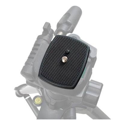 PLACA LIBERACIÓN RÁPIDA TRÍPODE ZAPATA 4.3X4.3CMS 1/4 ROSCA NEGRO