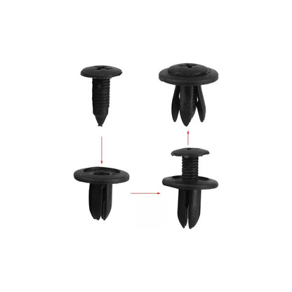 10X PIN CLIP PLÁSTICO AJUSTE 15X12X6MM CARRO TABLERO