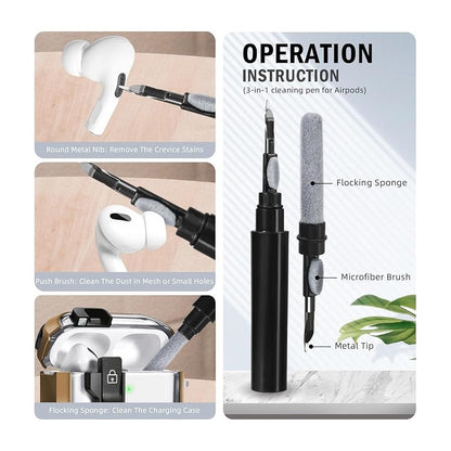 LÁPIZ LIMPIEZA PARA AUDÍFONOS INALÁMBRICOS PODS NEGRO