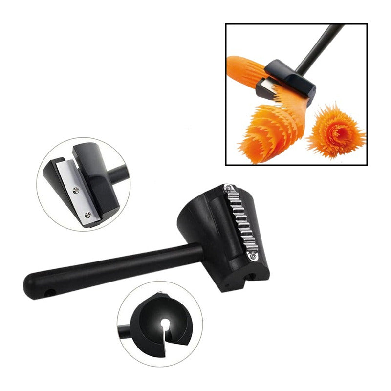 CORTADOR ESPIRAL FRUTAS ZANAHORIAS RÁBANOS PAPAS NEGRO