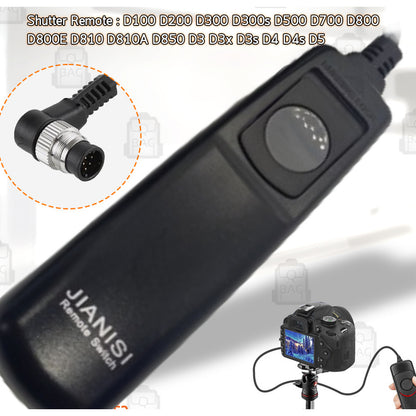 DISPARADOR CONTROL REMOTO NIKON CAMARA DSLR RS-N1 NEGRO