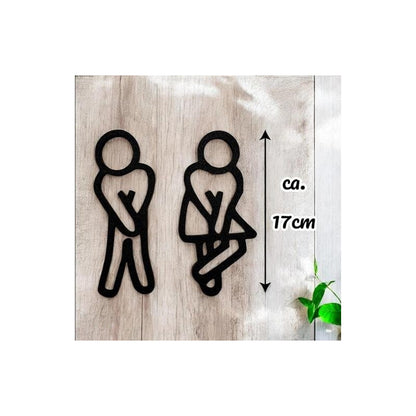 2 SEÑAL BAÑO DAMAS CABALLEROS RESTAURANTE BAR CAFETERÍA NEGRO