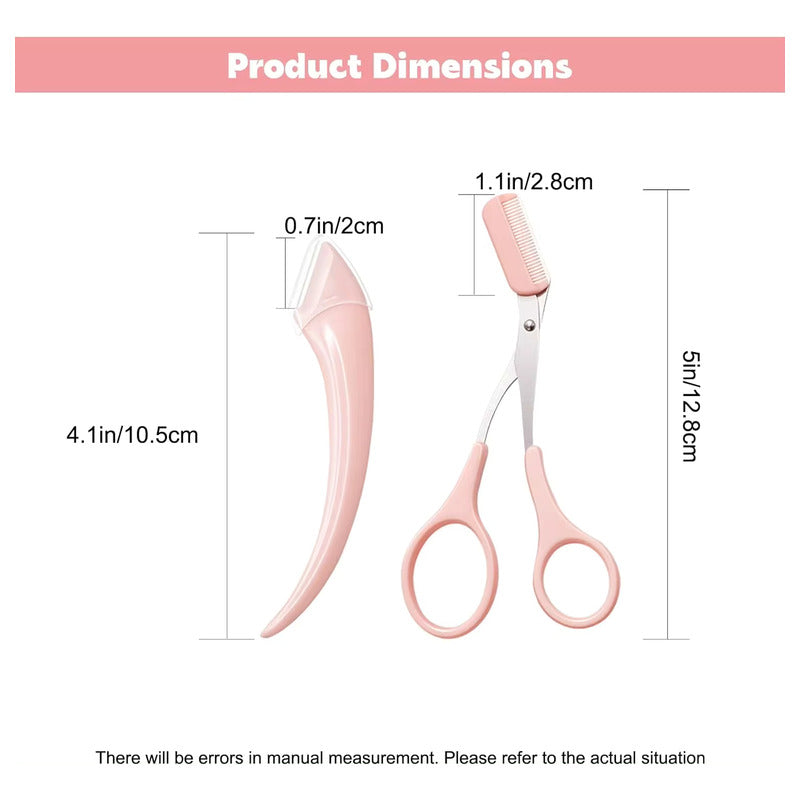 TIJERAS Y PERFILADOR KIT DEPILADOR ARREGLO CEJAS PEINE