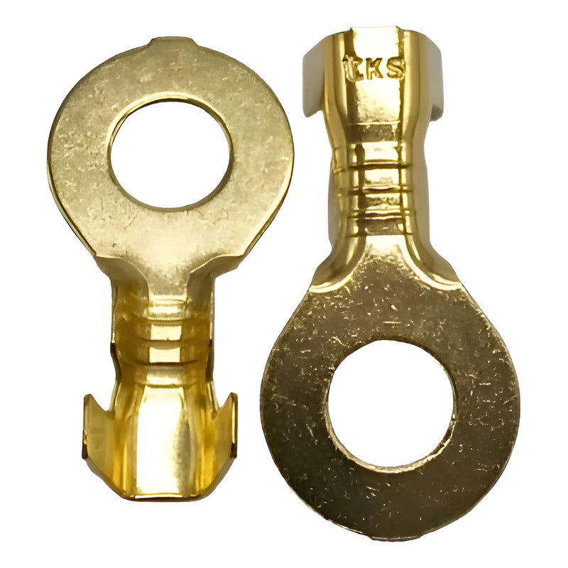 10X CONECTOR ENCRIMPADO M5 REDONDO 5MM X 10MM X 22MM COBRE