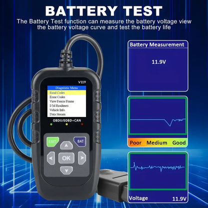 ESCÁNER OBD2 AUTO VEHÍCULO LECTOR CÓDIGOS MOTOR DIAGNÓSTICO