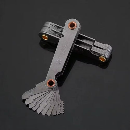 MEDIDOR CALIBRADOR ROSCA TORNILLO TORNO 20 CUCHILLAS 60°