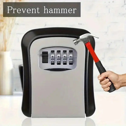 PORTA LLAVES CANDADO CLAVE SEGURIDAD PARED EMPRESAS NEGRO