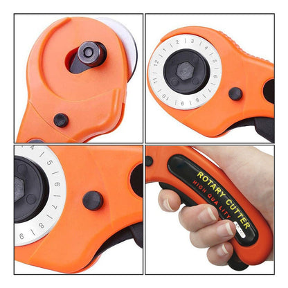 CORTADOR TELA ROTATIVO 45MM SASTRERÍA COSTURA ROPA BRICOLAJE