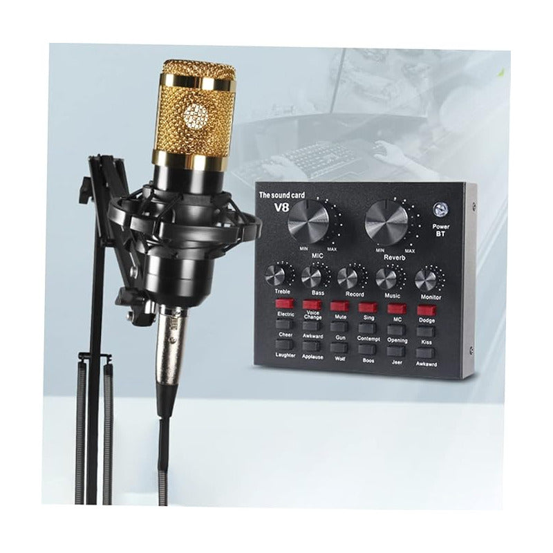 MIXER MEZCLADOR SONIDO USB V8 BM800 PODCAST LIVE VIDEO 5