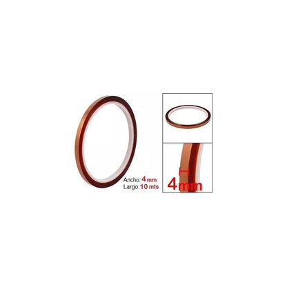 2X CINTA TÉRMICA 4MM 10MTS 50° 260°C SUBLIMACIÓN ELECTRÓNICA NARANJA CLARO
