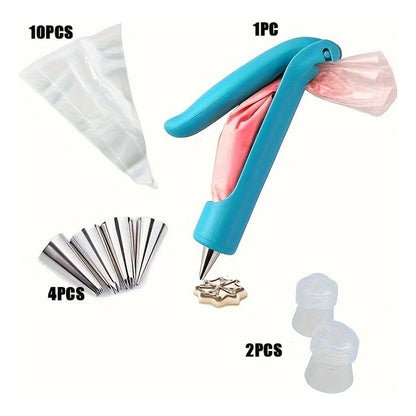 KIT DECORACIÓN CUPCAKES PASTELERÍA GLASEADO AZUL CLARO