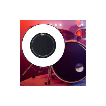 PARCHE REDUCTOR SONIDO BOMBO PEDAL SENCILLO BATERÍA ACÚSTICA NEGRO