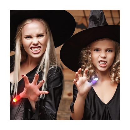 2X DEDOS LUZ LED ROJO MAGIA ILUSIONISMO DISFRAZ FIESTAS