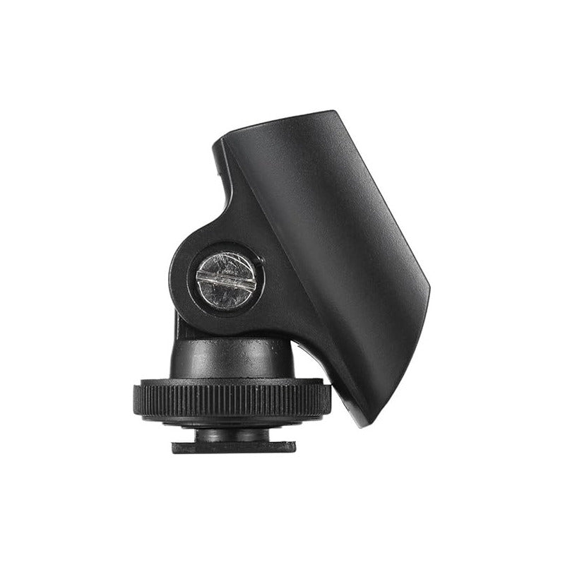 ADAPTADOR CLIP BASE MICRÓFONO ZAPATA CAMARA DSLR NEGRO