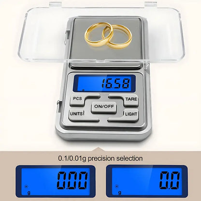BÁSCULA DIGITAL ALTA PRECISIÓN 0.01G-500G JOYERÍA CRAFTING