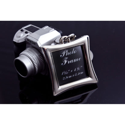 LLAVERO PORTARETRATO ESTRELLA METAL FOTO HIJO MASCOTA MAMÁ PLATEADO