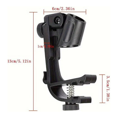 BASE SOPORTE MICRÓFONO BATERÍA ANILLO ARO REDOBLANTE TOM NEGRO