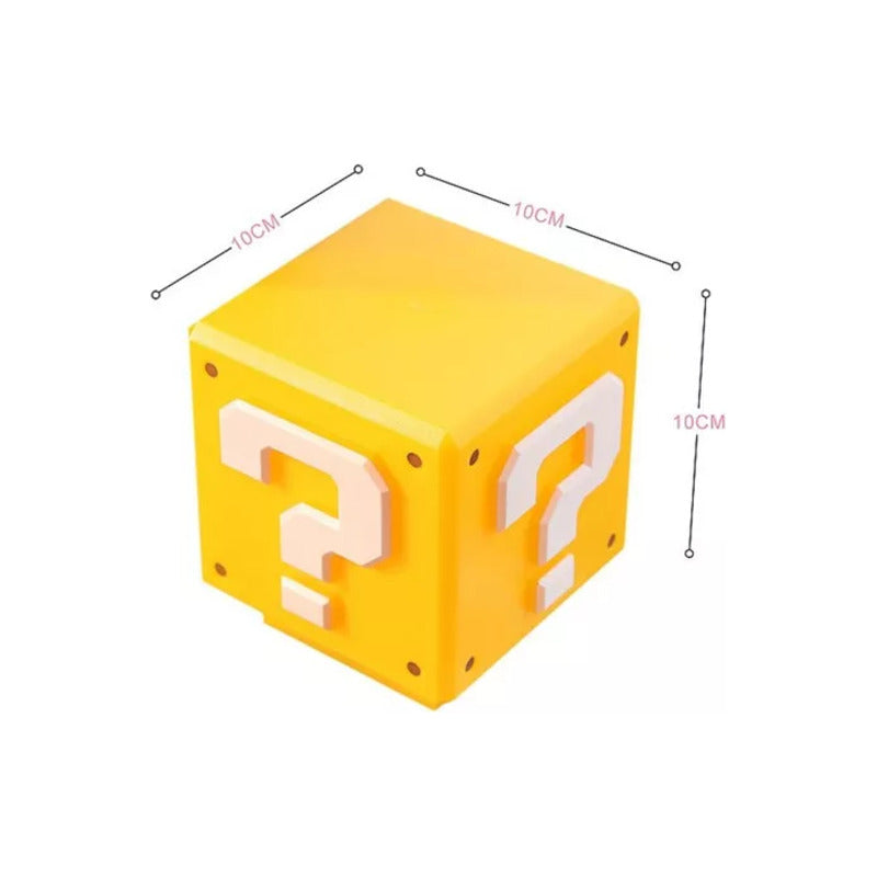 LAMPARA CUBO MARIO BROS LED USB SONIDO NIÑOS AMARILLO AMARILLO 5V