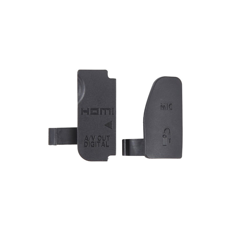 CUBIERTA TAPA COBERTOR GOMA CAUCHO CONEXIONES CANON 70D NEGRO