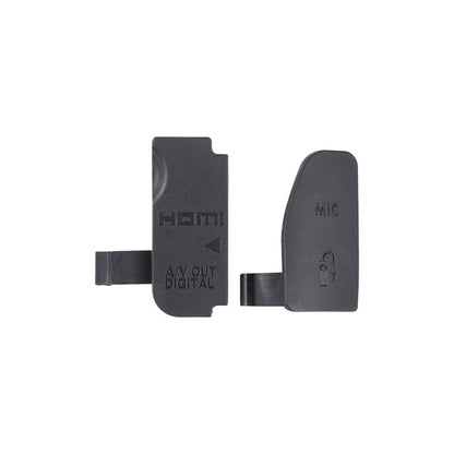 CUBIERTA TAPA COBERTOR GOMA CAUCHO CONEXIONES CANON 70D NEGRO