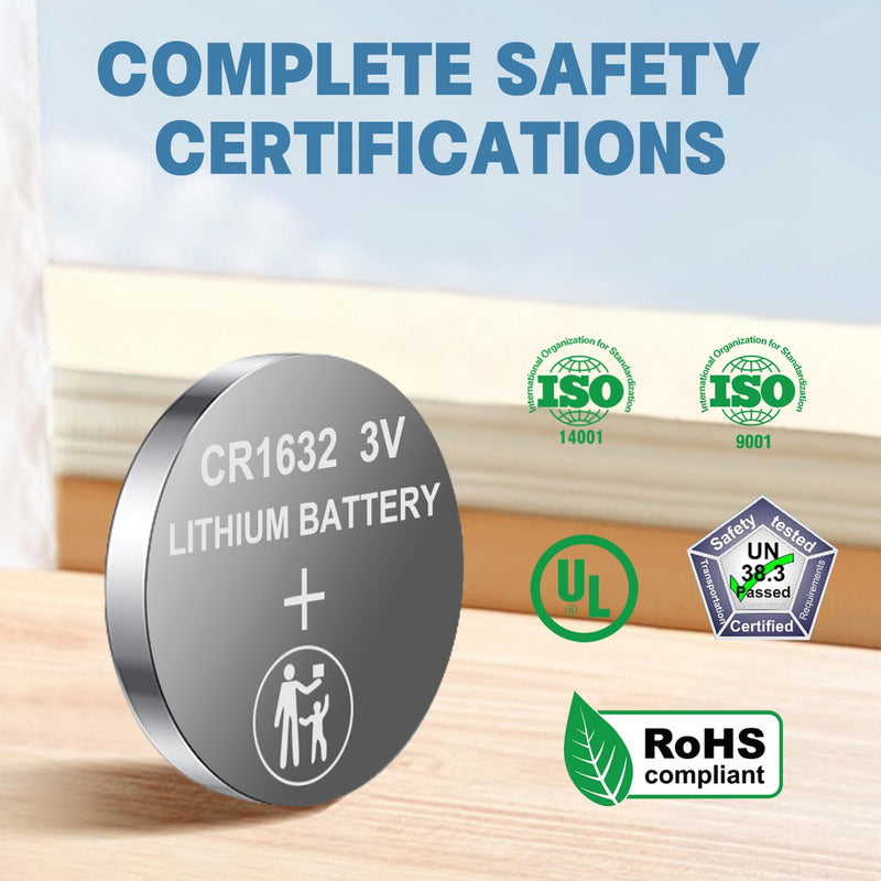 2X PILA BATERÍA BOTÓN CR1632 LITIO 3V ECR1632 BR1632 LM1632