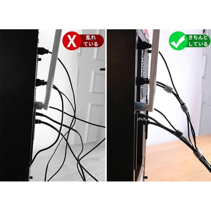 5 X ORGANIZADOR CABLES VELCRO ESCRITORIO OFICINA COMPUTADOR