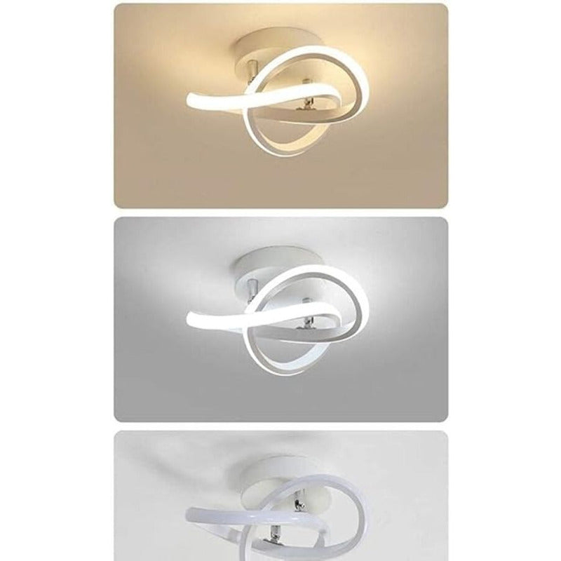 LAMPARA TECHO LUZ LED TIPO TREBOL 25W MARCO BLANCO SALA 110/220V BLANCO