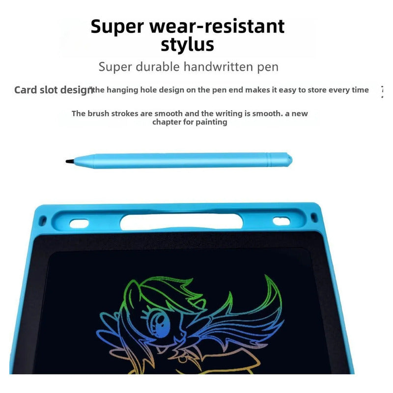 TABLET DIDÁCTICA DIBUJO PIZARRA ELECTRÓNICA LÁPIZ ÓPTICO AZUL CLARO