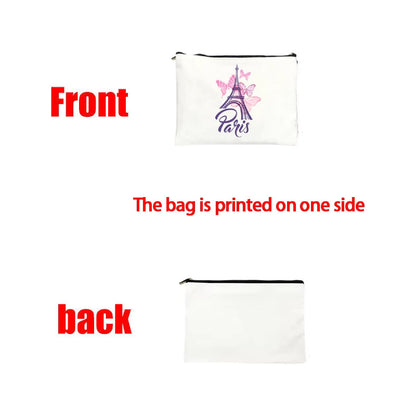 COSMETIQUERA CARTUCHERA TORRE EIFFEL PARÍS BLANCA 22X14 BLANCO CURSIVA