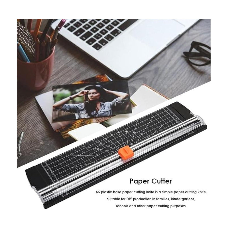 CORTADOR PAPEL A4 BIDIRECCIONAL GUILLOTINA NEGRO MANUAL