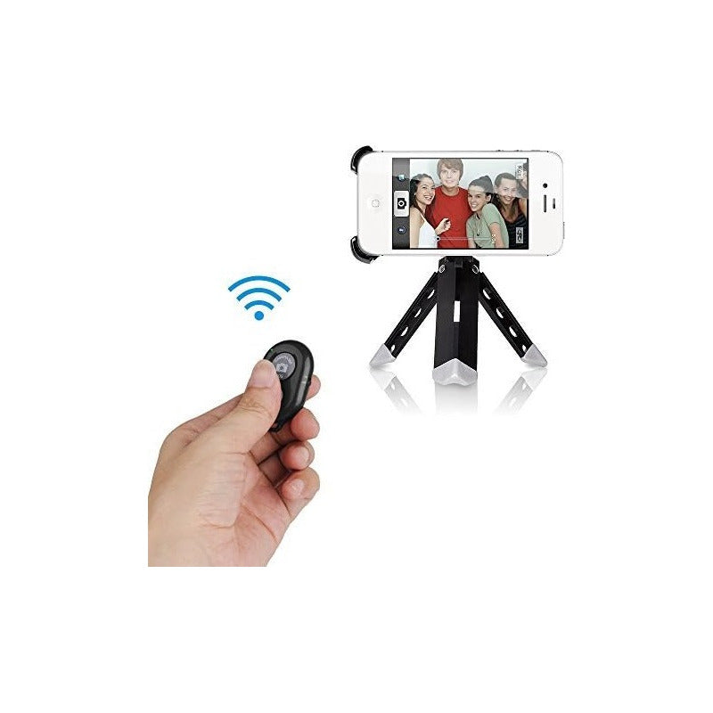 CONTROL REMOTO INALÁMBRICO BLUETOOTH CELULAR CÁMARA IOS 360 NEGRO
